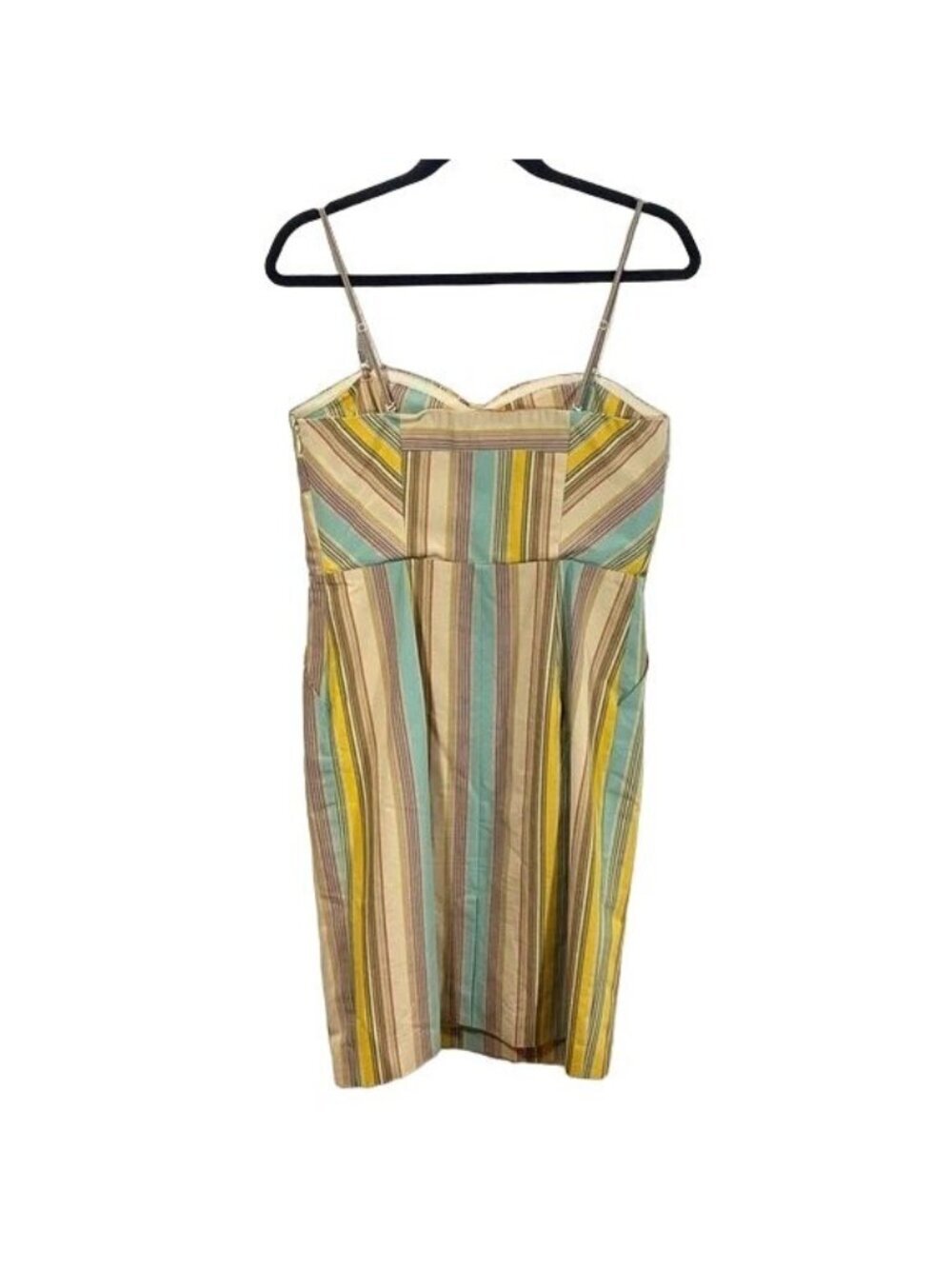Anthropologie Moulinette Soeurs Multicolor Stripes Strapless Mini Dress - Picture 3 of 6